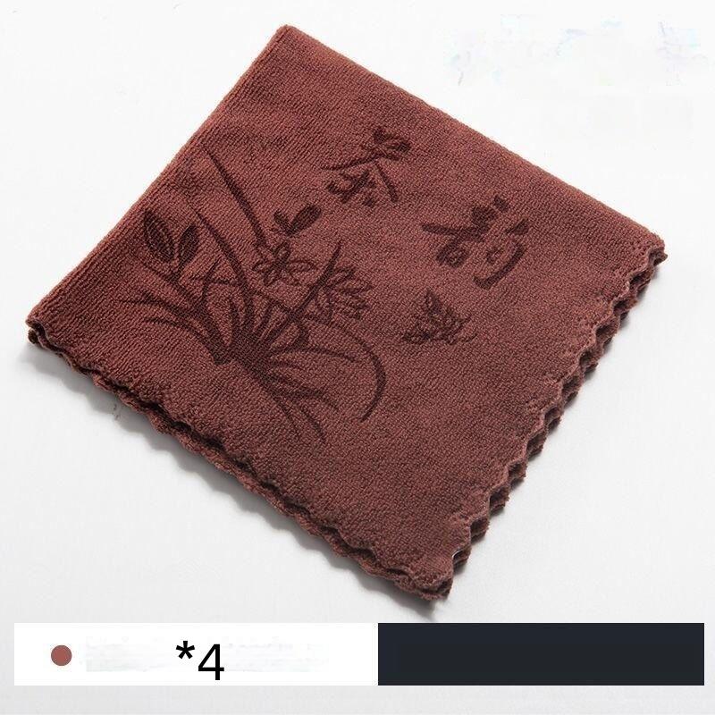 GIANXI Tea Towel Thickened Absorbent Cleaning Cloth Seamless Tea Set Mat Super Soft Absorbent Tea Towel Cotton