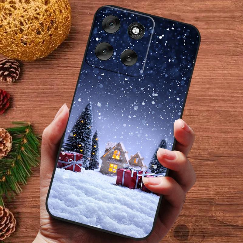 Christmas Painted Cover For Motorola Moto G56 G86 G24 Power G05 G54 G34 G14 G15 G35 G55 G75 Case Silicone Soft Funda Phone Cover
