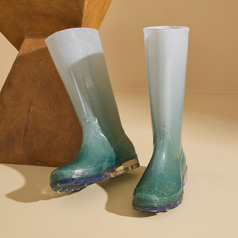 

Новая дождевая обувь женская водонепроницаемая обувь нескользящие резиновые сапоги зимняя кухонная резиновая обувь желе водная обувь для носки в дождливые дни 41 зелёный