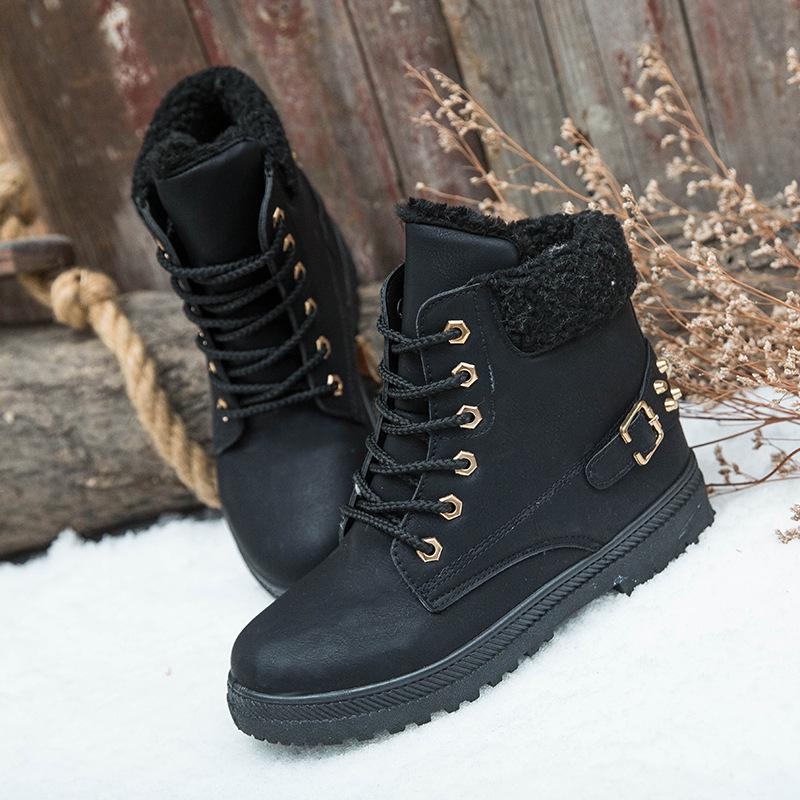 Botas de nieve ante Mujeres Botas de Invierno Piel caliente Peluche  Plantilla Botas Botas Zapatos Zapatos Zapatos Calientes Mujer comprar a  buen precio — entrega gratuita, reseñas reales con fotos — Joom
