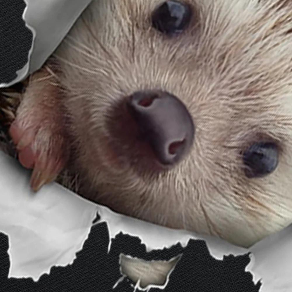 Lustige Niedliche Igel Kunst Haustierliebhaber T-Shirts Tee Tops Rundhals Kurzarm Mode T-Shirt Kleidung Lässige Basic T-Shirts