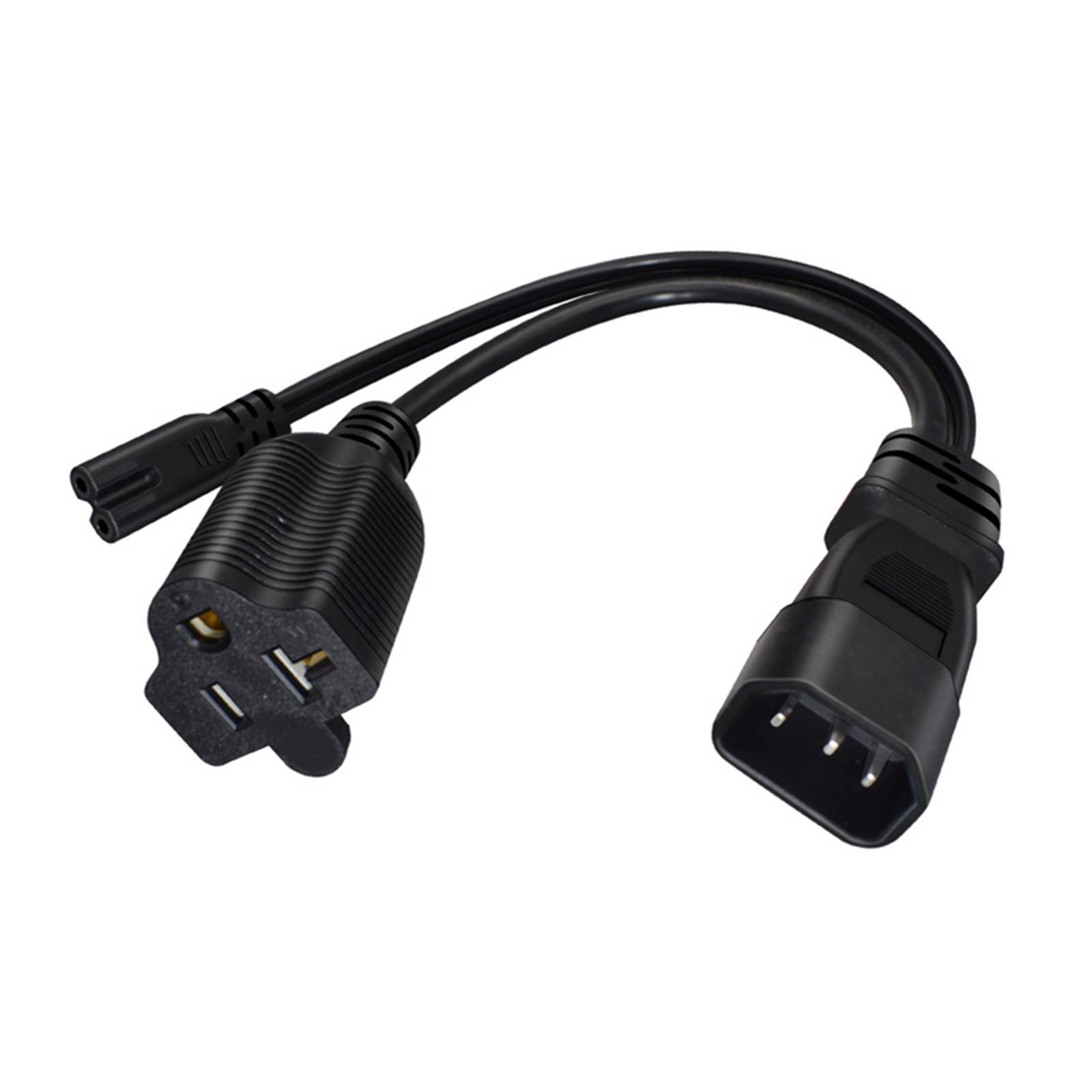 

10А 3-контактный штекер IEC320 C14 к двойному C7+5-20R к стандартной американской 3-контактной розетке разветвитель шнура питания 0,32 метра