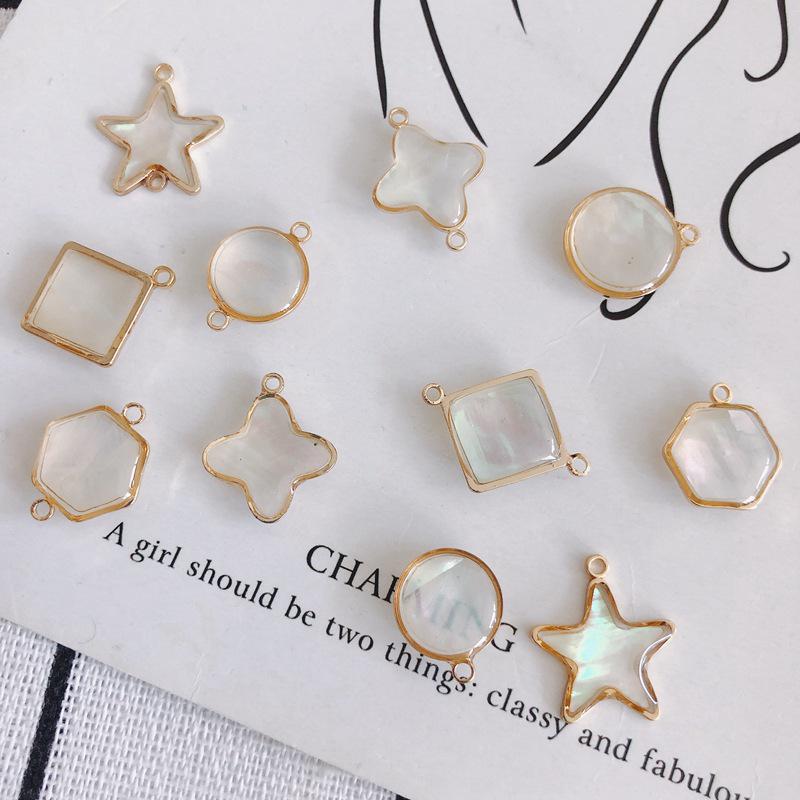 Fantasy Translucent Shell Star Geometric Belt Earrings & Necklace Material