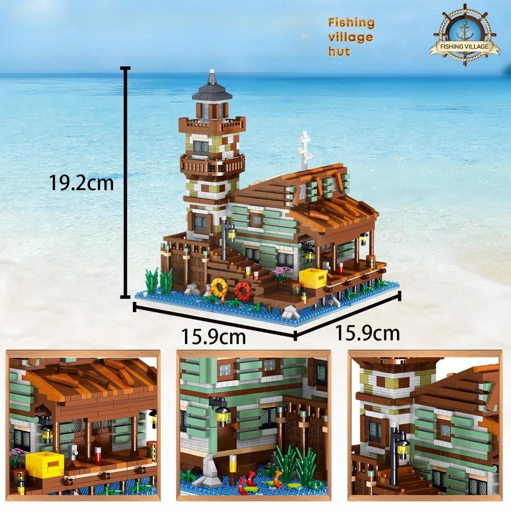 Urban Area Compact Size High-Quality Fishing High-Quality Village High-Quality Cabin Tiny Scale High-Quality Building High-Quality Blocks