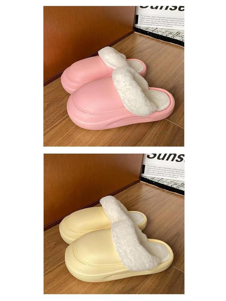 Unisex Winter Cotton Slippers: Detachable, Washable, Non-Slip, Fashionable & Warm - Perfect for Home & Casual Outings.