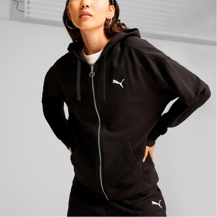 Puma Casual Comfortable Versatile Simple Zip-Up Jacket Sweatshirt Women Outerwear Black 685556-01