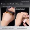 Ultra-Thin Compact Foundation Brush With Mirror Box 2Pcs Flat-Head Makeup Brush No Trace Professional Makeup Artist Beauty Tools