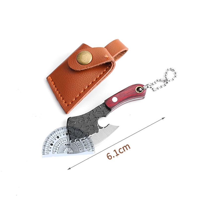 Stainless Steel Sharp Mini Kitchen Knife Box Express Unpackage Cutter Keychain Creative Paring Knife Portable Carry EDC Tool