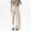 Linen Scimitar Pants Summer New Loose Wide-leg Pants Refreshing Breathable Straight Pants Minimalist Wind Mopping Pants