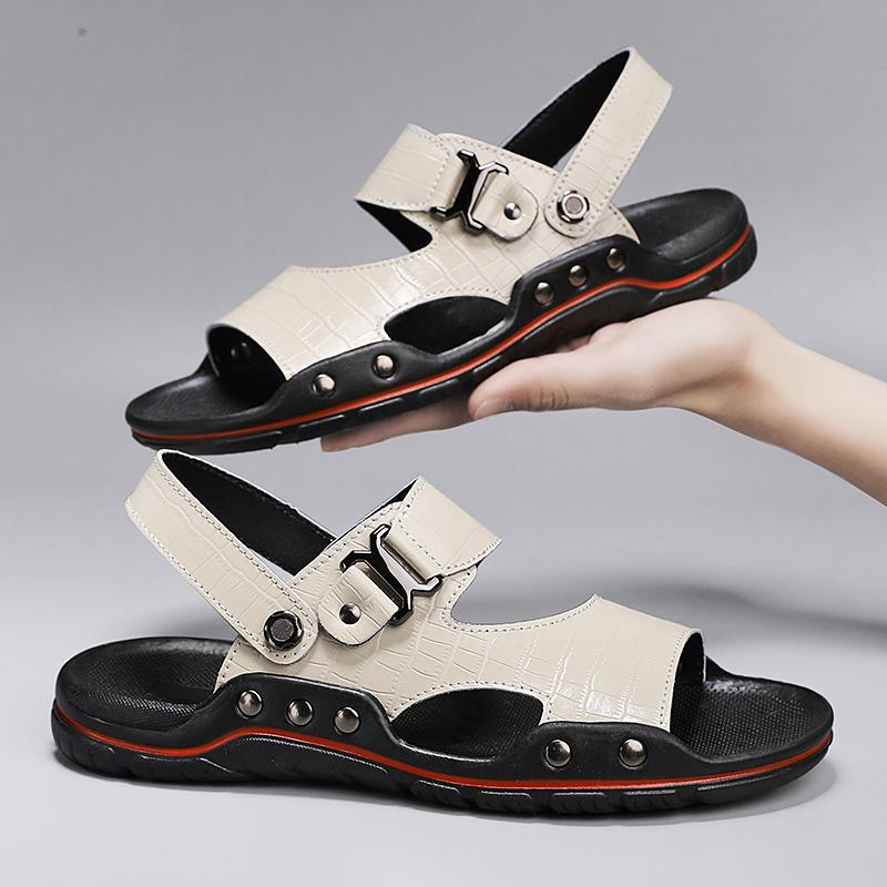 Ploché sandály pantofle pro muže boty pro muže měkké a pohodlné plážové boty protiskluzové odolné proti opotřebení vnitřní i venkovní móda