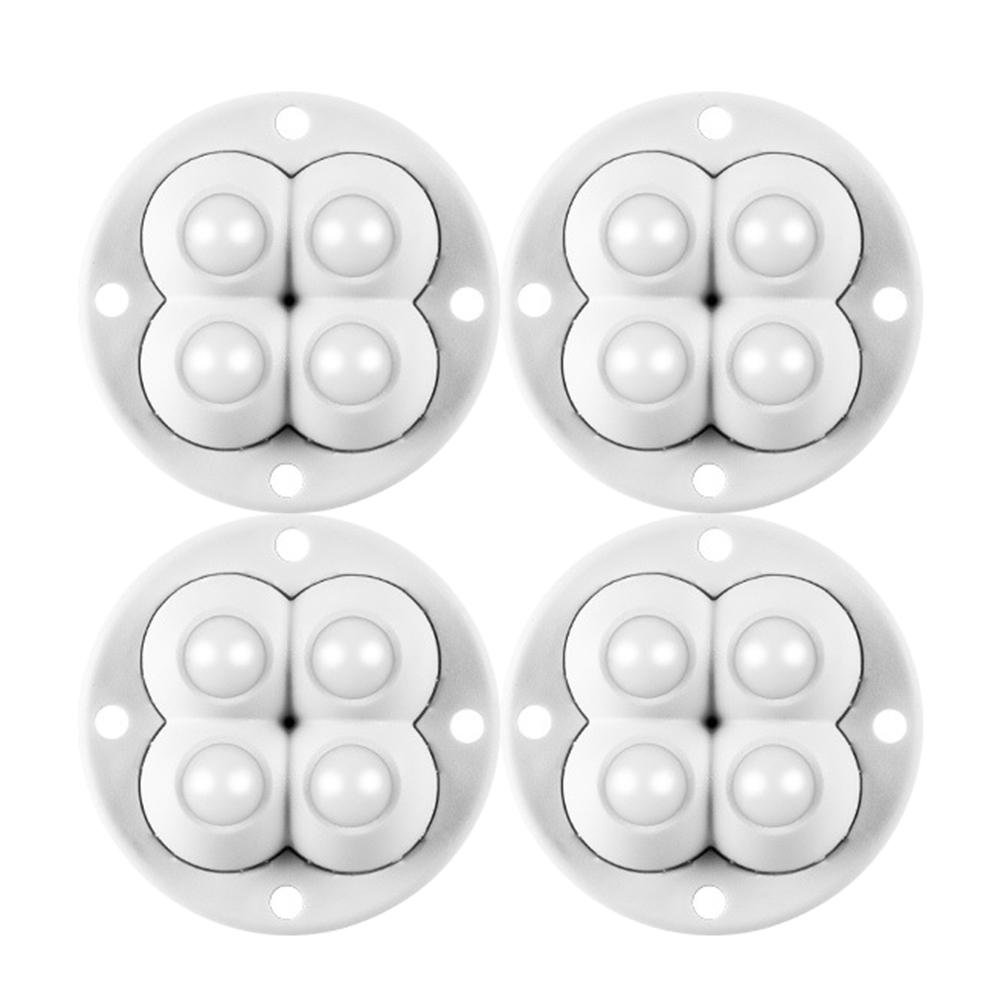 4-20PCS 1/4 Rings Self-Adhesive Mini Caster Wheels Universal Pulley Rotating Wheels 360 Degree Rotation No Noise for Trash Can