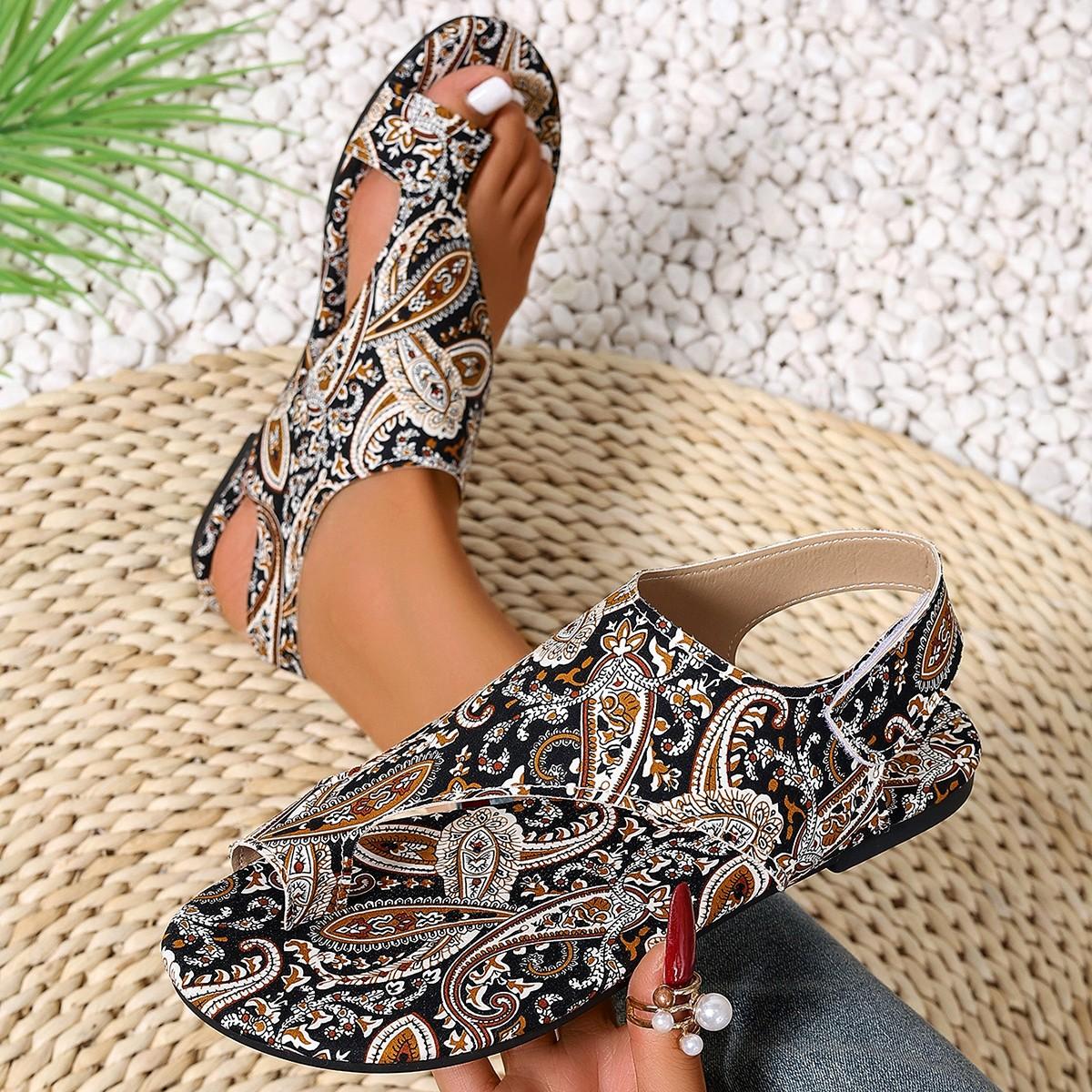 

Fashion Women Platform Sandals Big Size Fashion New Printed Roman Style Shoes for Women Comfortable Wedge Sandals Sandalias De Mujer 36 хаки