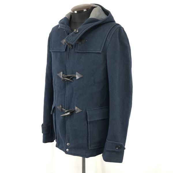 HERREN BIGI Kurzer Dufflecoat Oberbekleidung Größe 4 L-XL Marineblauer Mantel Jacke Pullover(GEBRAUCHT)