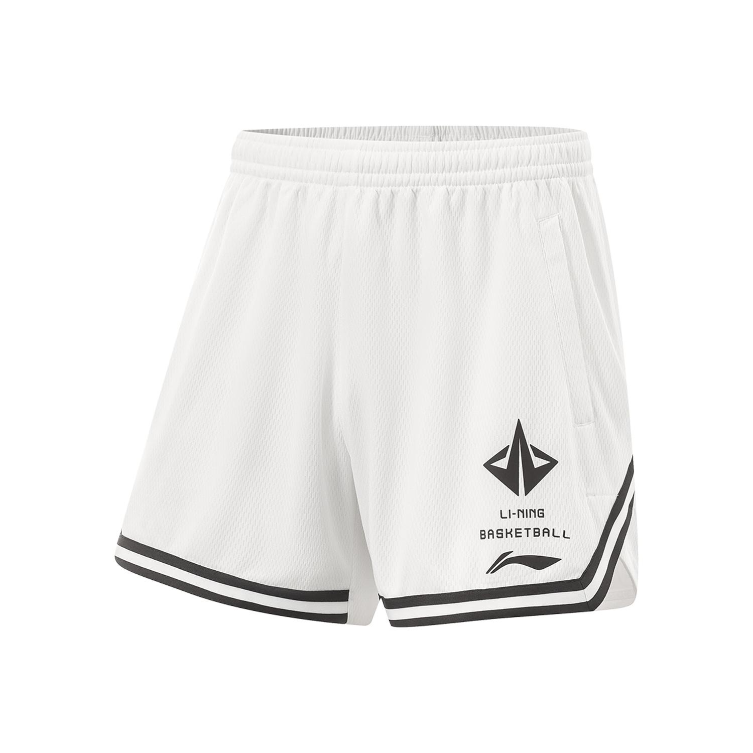 

Li-Ning Simple Versatile Comfortable Loose Basketball Shorts Men shorts Standard-White AAPV033-5 M
