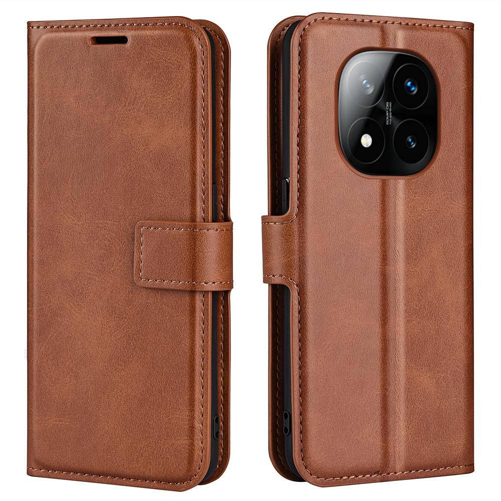 For Xiaomi Redmi Note 14 Pro+ 5G Stand Case Anti-Scratch Calf Texture Leather Phone Cover