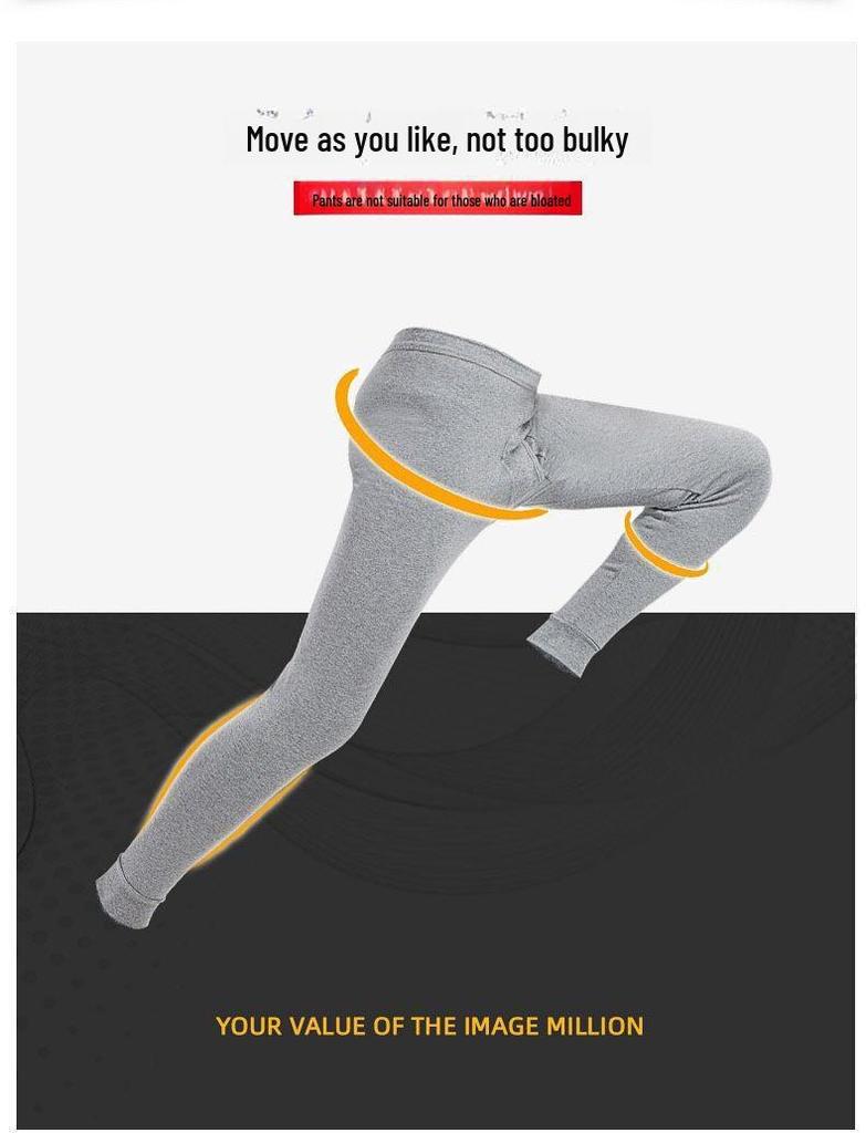 Men's 100% Cotton Lightweight Autumn Trousers - Warm, Comfortable Winter Base Pants