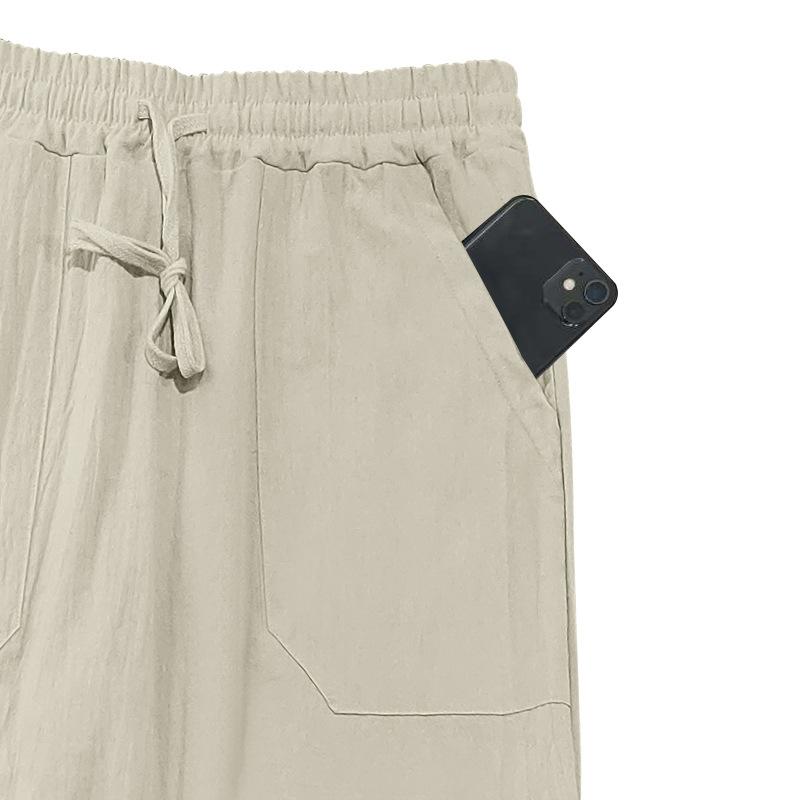 Men's Loose Wide Leg Casual Pants Men's New Linen Trend Hip Hop Sports Pants
