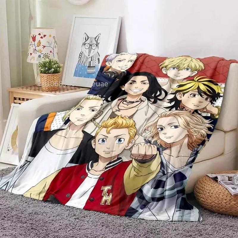 3D Anime Tokyo Revengers Printed Blanket Portable Breathable Warm Bedding Travel Blanket