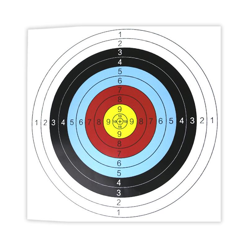 40-Ring Outdoor Archery Target Paper for Practice and Competitions - Colorful Bow and Arrow Accessory