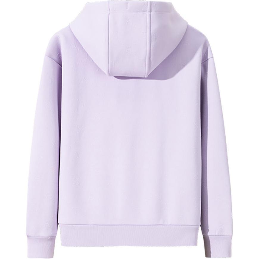 Anta Variety Training Collection Comfortable Casual Minimalist Style Loose Fit Fleece Lined Hooded Sweatshirt Women's 162447721N-1