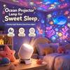 LED Starry Sky Ocean Projector Light USB Powered 360° Rotation Easy Operate Ambient Light for Bedroom Camping Decor
