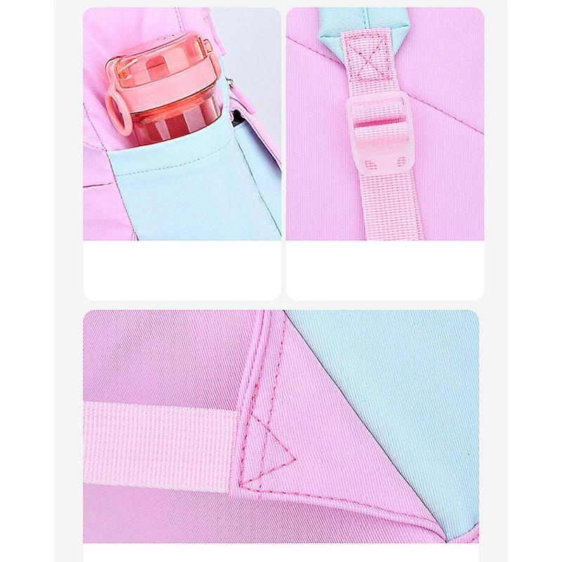 Cartoon School Backpack for Girls Multi Pocket Anti-theft Schoolbag Cute Student Daypack Children Book Bags Travel  Purple