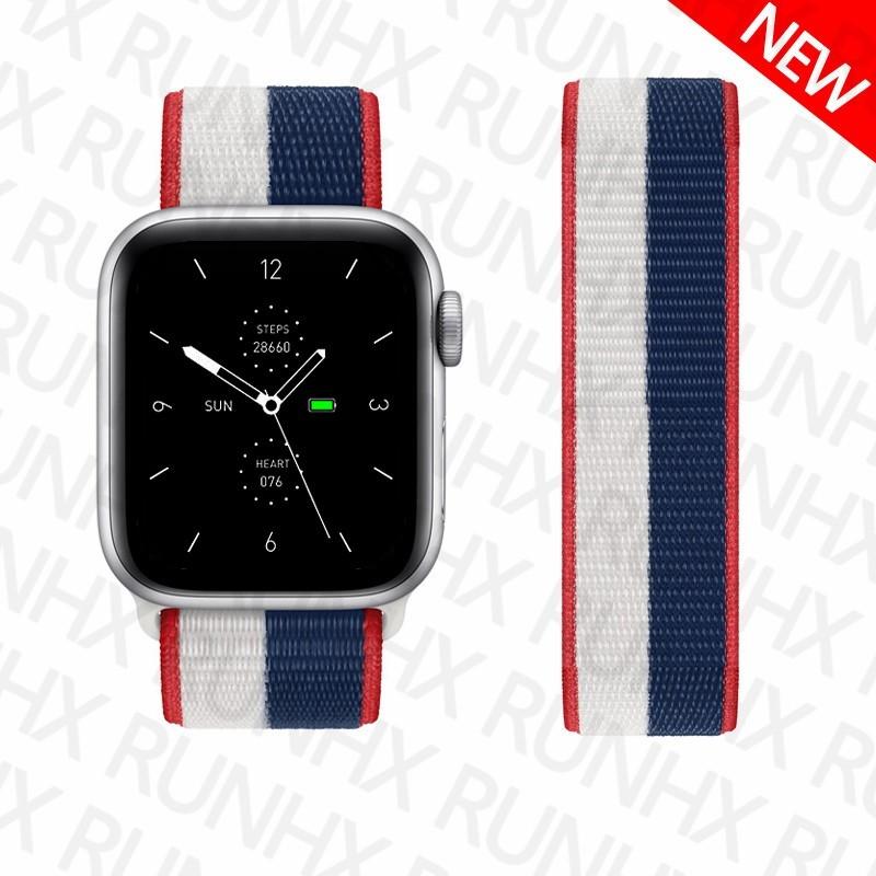Pasek Nylonowy z Pętelką Do Pasków Apple Watch 44mm 40mm 49mm 41mm 45mm 46mm paski Bransoleta iWatch Seria 7 6 5 se 8 9 ultra 2 3 10 11