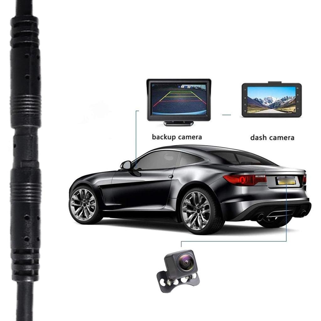 Mirhua Rear Camera Extension Cable Drive Recorder Extension Cable 4M 4Pin 24V/ Connector Waterproof Shockproof