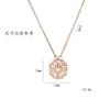 Necklace Women'S Two-Wear Heart-To-Heart Open Four-Leaf Flower Necklace Fashionable Love Folding Collarbone Chain