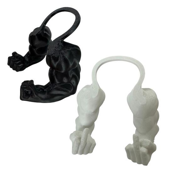 2Pcs Cat Muscle Arm 3D Printed Funny Cat Neck Arm with Muscle Superhero Cosplay Costume Funny Pet Photography Props Birthday Party Supplies