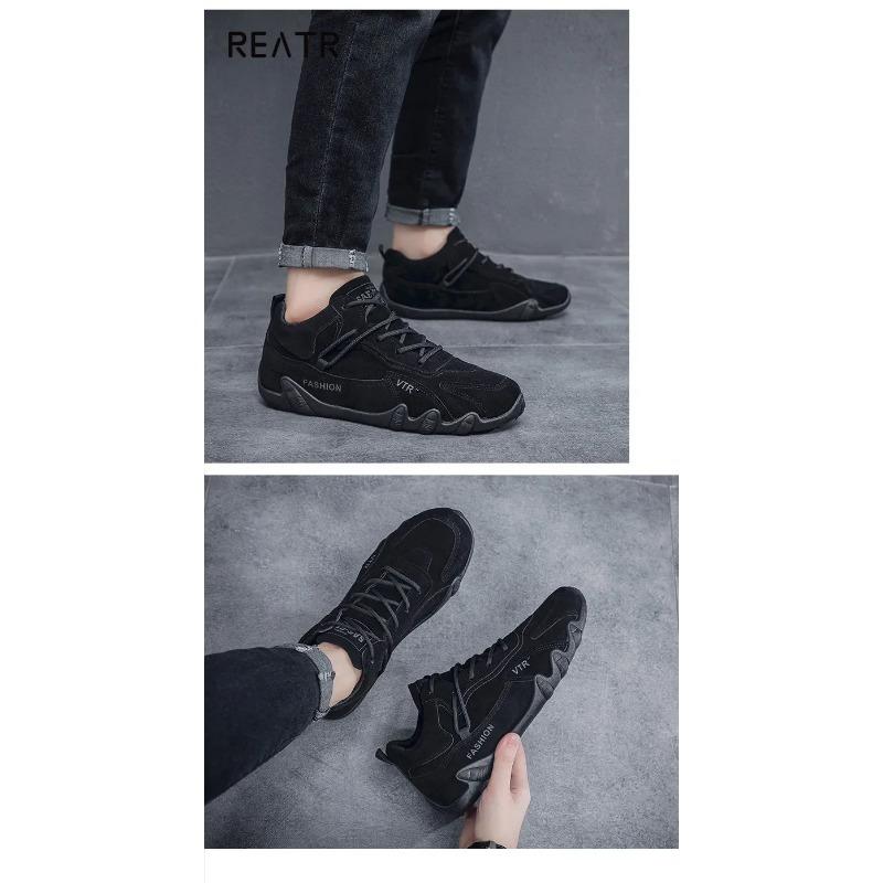 Men's breathable and anti slip work shoes for spring and autumn, fashionable sports shoes for men's outdoor hiking sports shoes