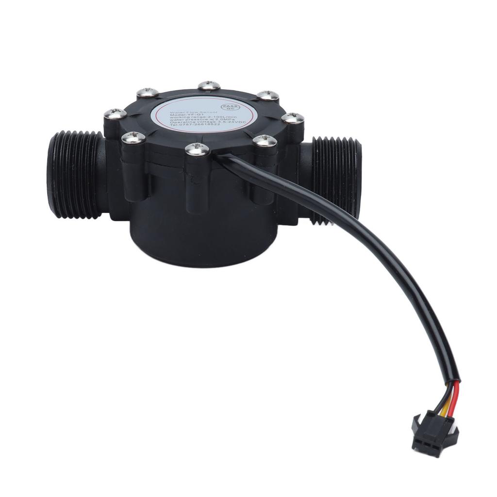 Water Flow Sensor Meter Flowmeter DN25 1.3in Nylon for Swimming Pool Pipe Water Works