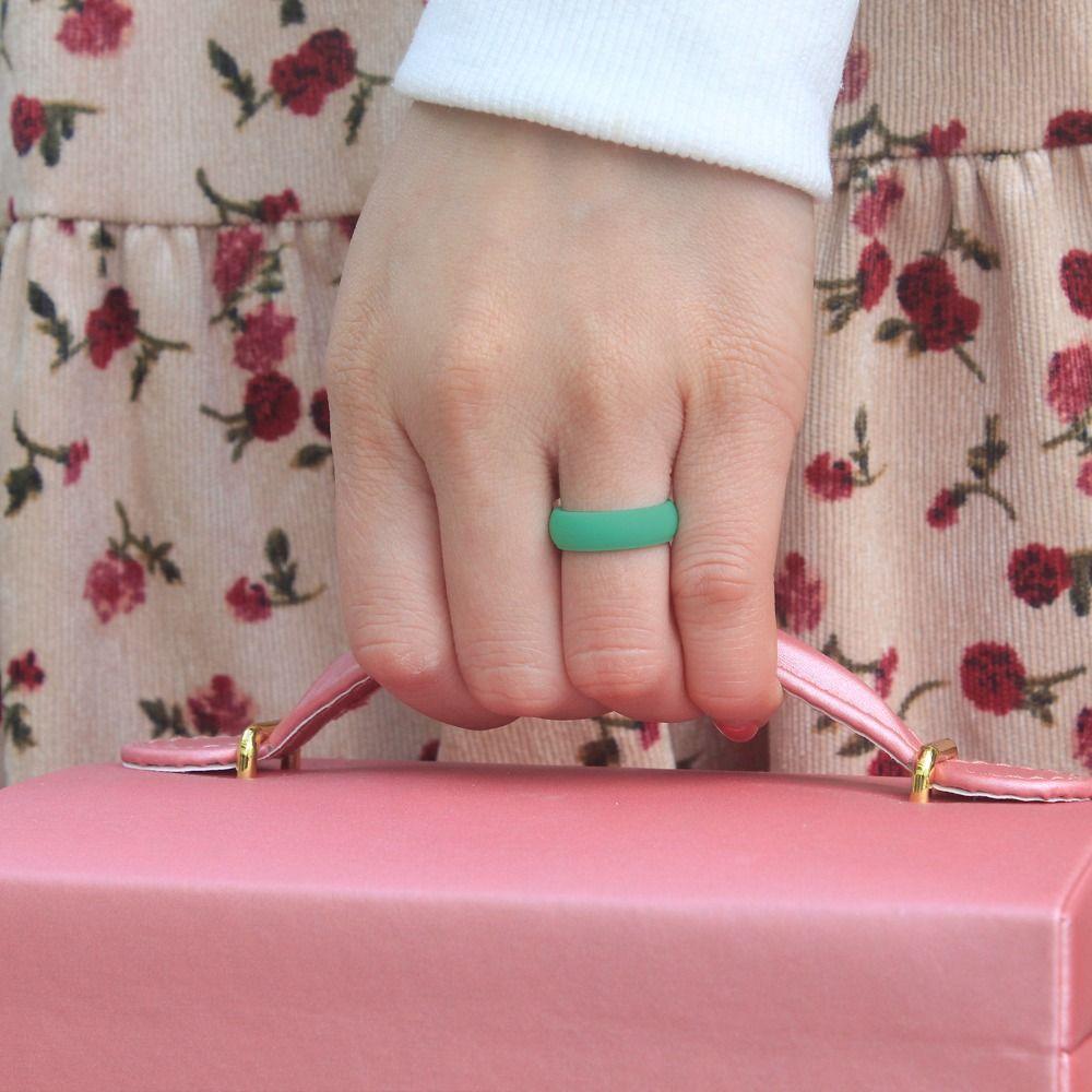 7шт блестящее силиконовое кольцо ювелирные изделия обручальное кольцо ...