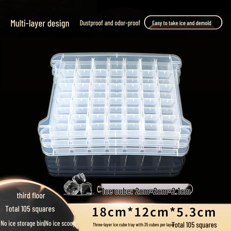 Large Capacity Food Grade Ice Cube Tray Mold for Freezer Storage