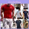 Luxurious Men Gym Bodybuilding Tank Top Muscle Short Sleeve Casual Tee Shirt