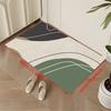 1 Pc 1cm Thickened Abstract Morandi Lines Door Mat Soft Flannel Entrance Door Mat for Home Decor Anti-Slip Carpet Absorb Water Kitchen Bath Mat