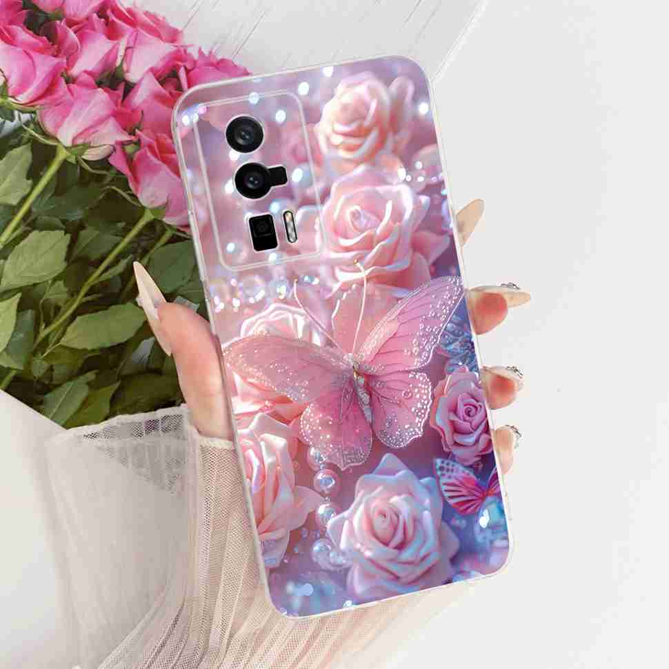 Für Redmi K60 k 60 5G Hülle Einfaches Cartoon-Design Silikon TPU Rückabdeckung Für Redmi K60 Pro 5G 22127RK46C Handy-Schutzhüllen