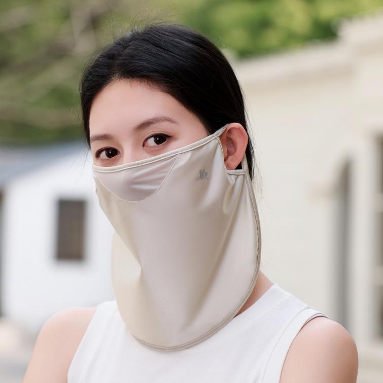 UV Protection Mask Ice Silk Breathable Sunshade Cycling Ear Loop Unisex UV Protection Hiking Running Fishing Golf Travel Mask