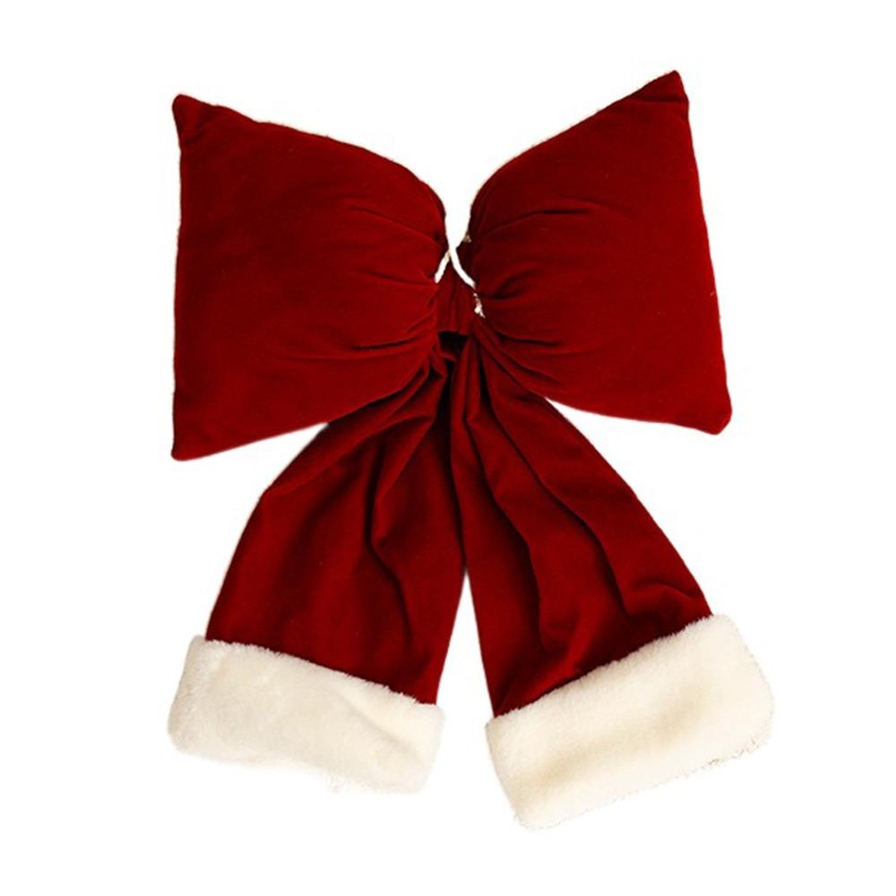 Tree Topper Decor Christmas Plaid Bowknot Elegant Christmas Wreaths Bow  Happy New Year Decoration