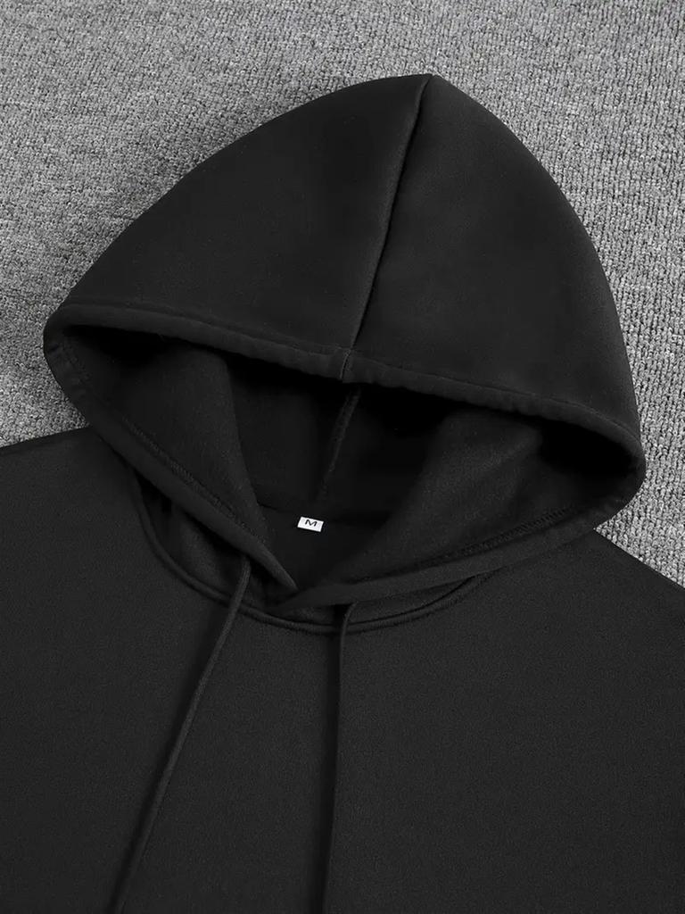 Men's Casual Hoodie, Comfortable Pullover, Long Sleeves, Regular Fit, Hood and Drawstring