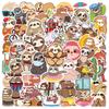 50Pcs Cute Cartoon Sloth Graffiti Stickers Kawaii Animal Decal For Laptop Phone Guitar Skateboard Waterproof Sticker Kid Toys
