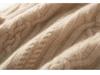 Women's 100% Pure Cashmere Thickened V-neck Cable Knit Cardigan Vest for Autumn/Winter
