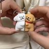 Couple Puppy Magnet Keychain Bag Charm Baguette Item