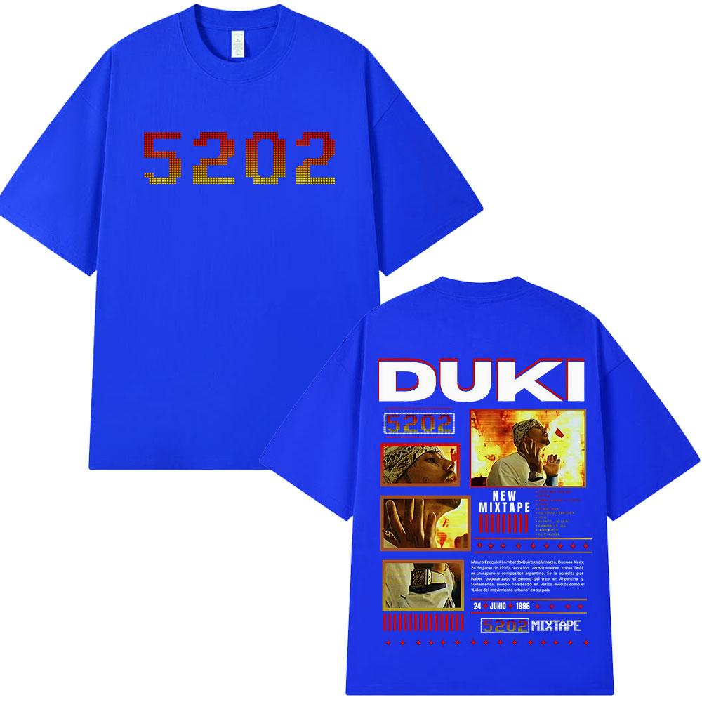 Rapper Duki 5202 MIXTAPE Merch Tshirt Unisexs Women Clothing Cotton Oversized Tshirts Fashion Hip Hop Short Sleeve T Shirts Tops