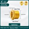 Threaded Core Pressure Reducing Gauge Fitting, Male 1/5'' to 2/5'' to 1/10'' Copper Connector, Core: 1/25'', 3/25'', 1'', 2''.