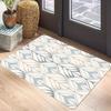 Minimalist Green Line Leaf Doormat Nature Botanical Leaves Pattern Non Slip Front Door Kitchen Indoor Entrance Floor Rug