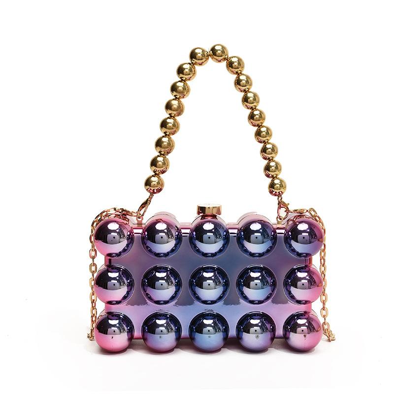 Party Evening Handbag And Purse Wallets Luxury For Women Evening Bag Wedding Party Acrylic Shoulder Crossbody Bag Lady Cocktail синий