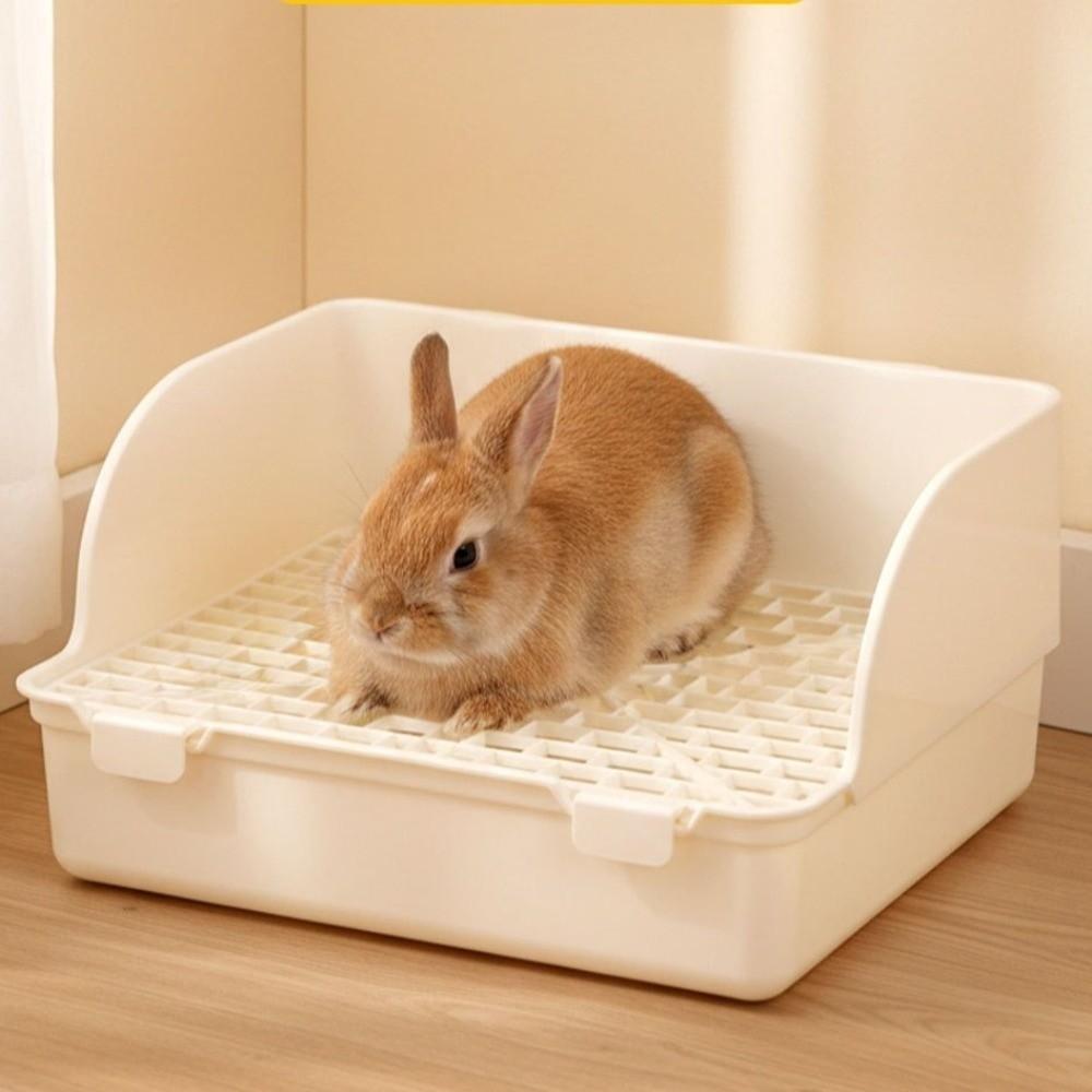 Rectangular Rabbit Litter Tray Anti-spill Pet Toilet Box Small Animal Litter Animal Bathroom