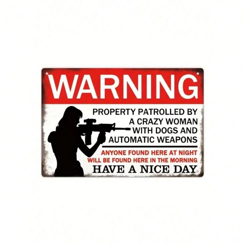 Decorative Metal Wall Sign 20x30cm Tin Sign Vintage Art