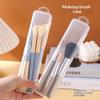 3Pcs Transparent Makeup Brush Organizer Casetravel Cosmetic Brush Storage Box Dustproof Snap-Close Holder With Hanging Loop